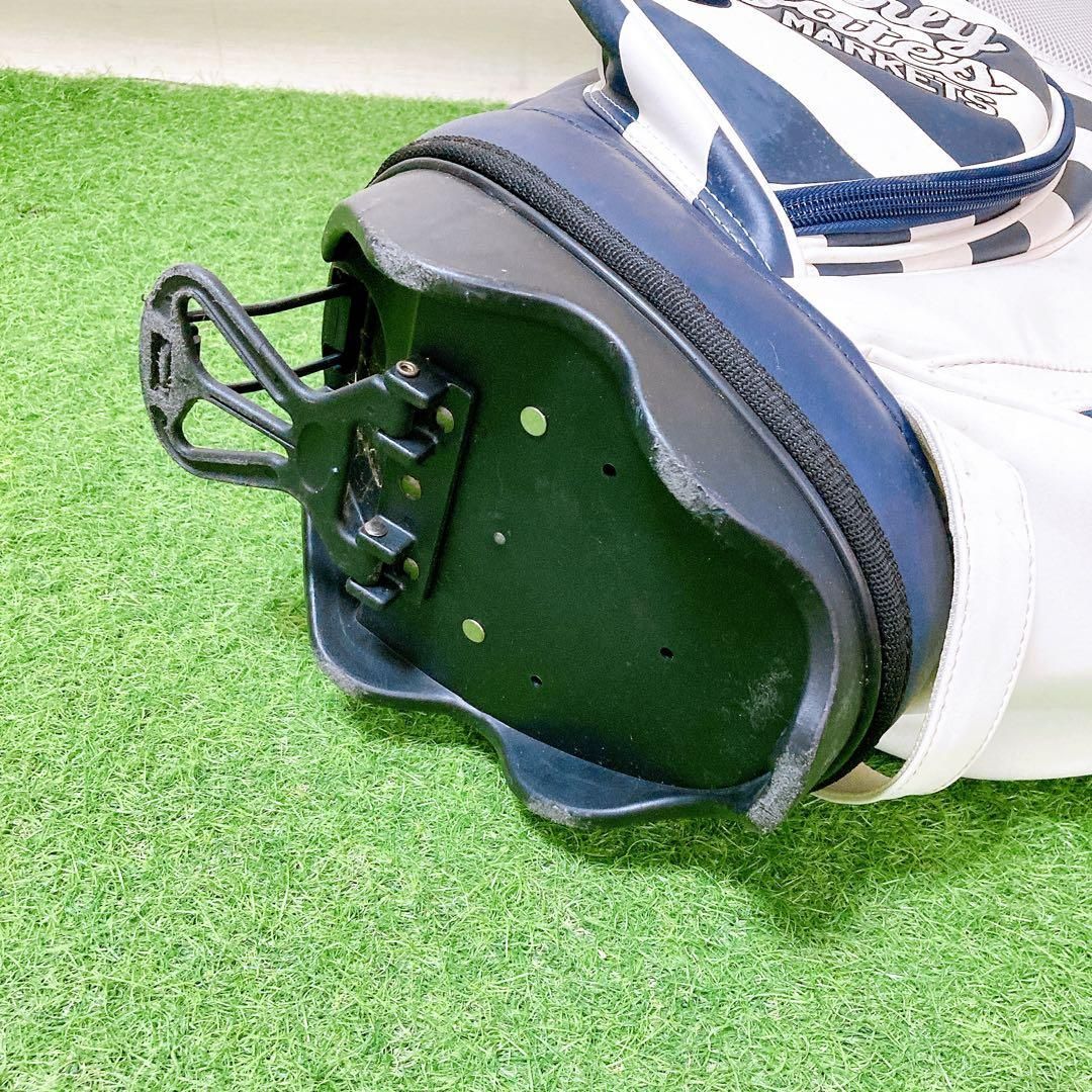 Mパーリーゲイツ マーケットボーダー柄 スタンドキャディバッグ原英莉