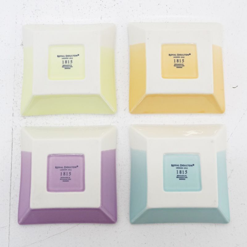 三重店】ROYAL DOULTON 1815 スクエアプレート 計8点セット（ロイヤル