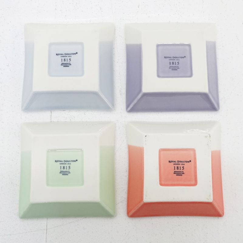三重店】ROYAL DOULTON 1815 スクエアプレート 計8点セット（ロイヤル