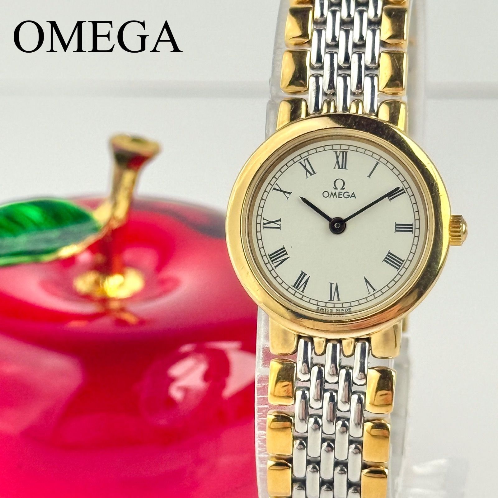 オメガ デビル 20ミクロン金張り 新品電池 レディース 腕時計 161