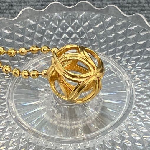 希少・美品 Christian Dior ディオール ネックレス ゴールド ボール 