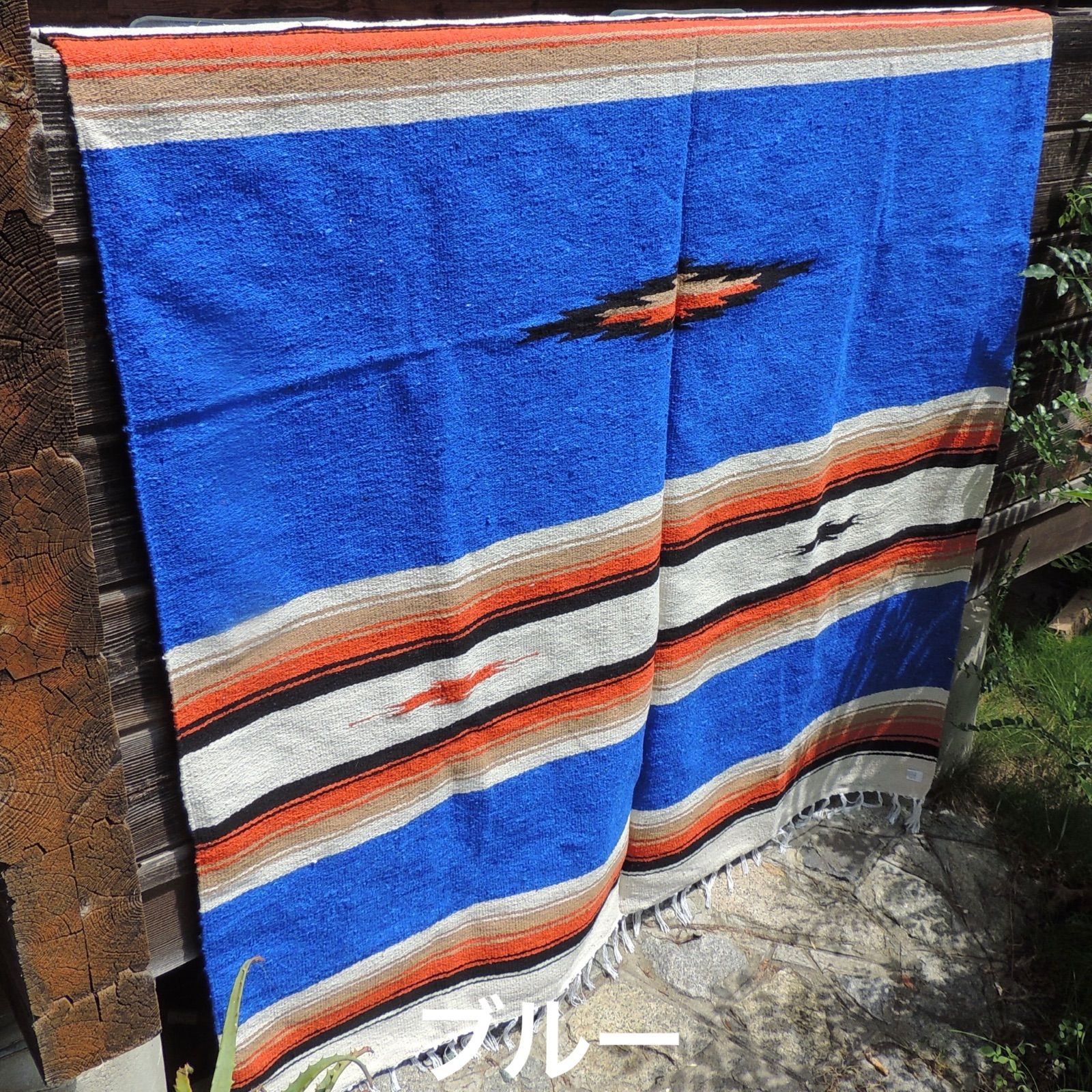 エルパソ☆ニューダイアモンドブランケットグリーンラグ