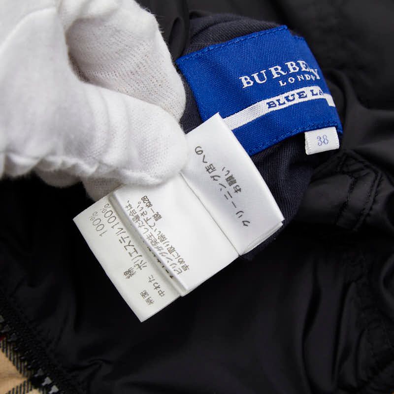 バーバリー ブルーレーベル ノバチェック 中綿ジャケット リバーシブル