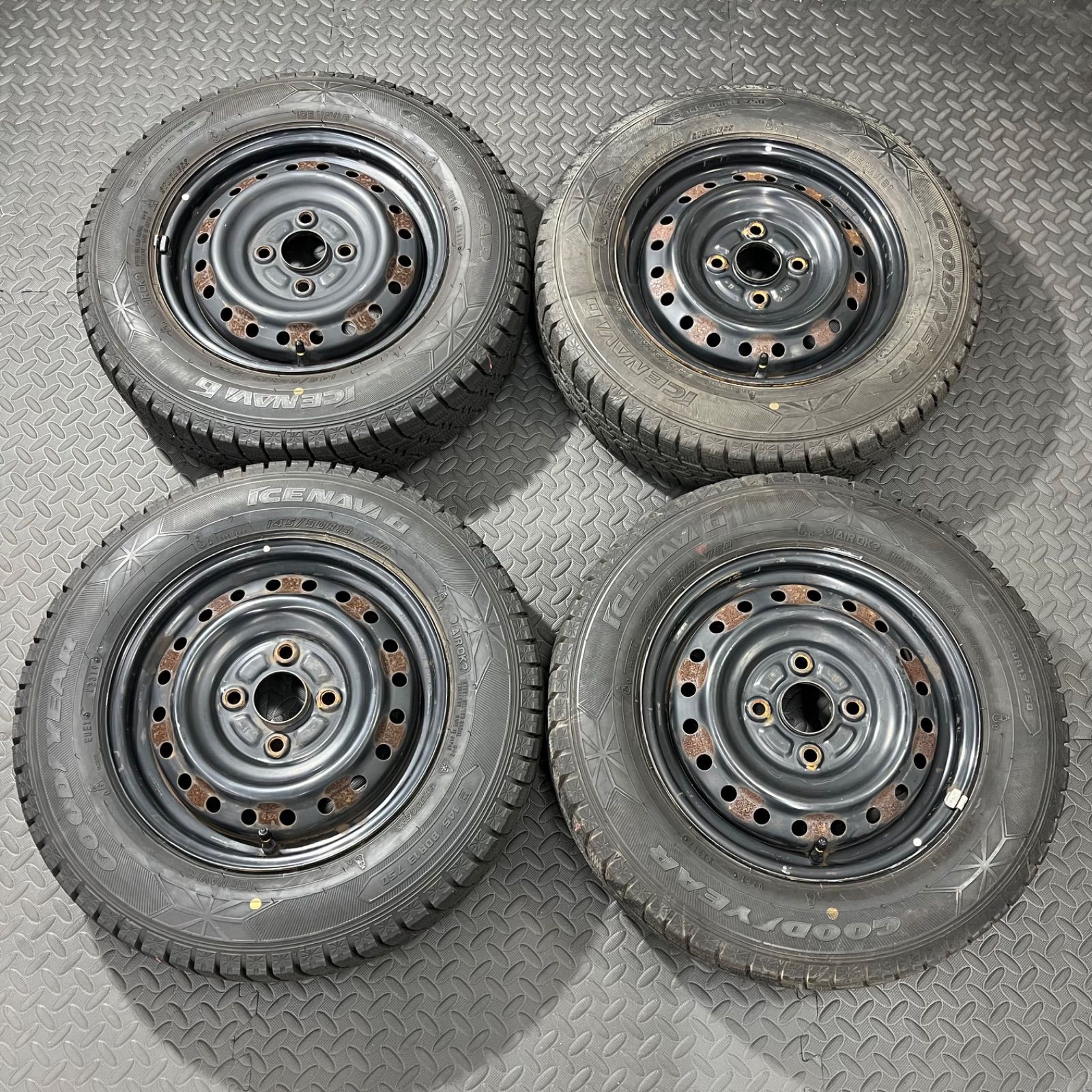 17/19年製 145/80R13 グッドイヤー アイスナビ6 ダイハツ ミラ ムーヴ 