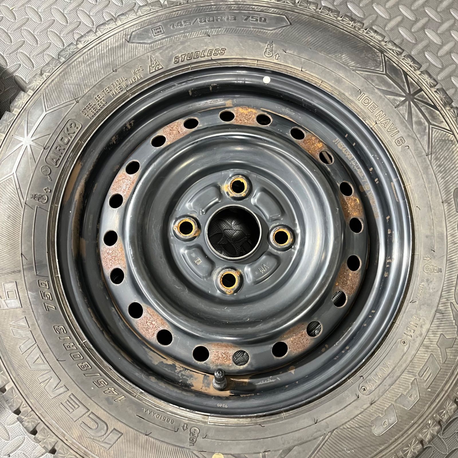 17/19年製 145/80R13 グッドイヤー アイスナビ6 ダイハツ ミラ ムーヴ 