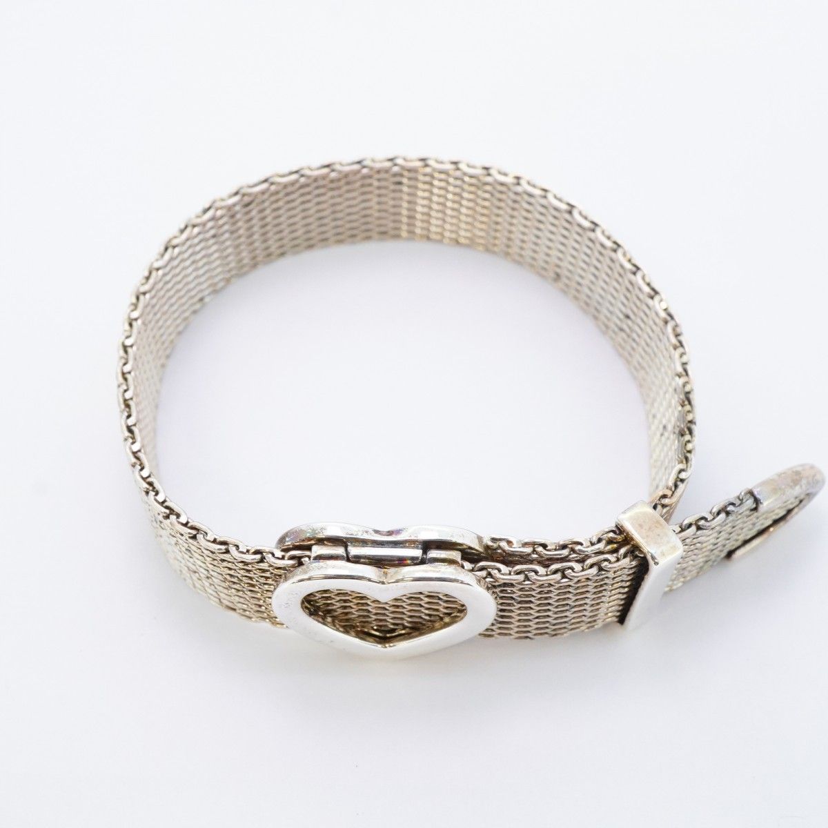 5jpb0594】ティファニー ブレスレット サマセット/ハートメッシュ