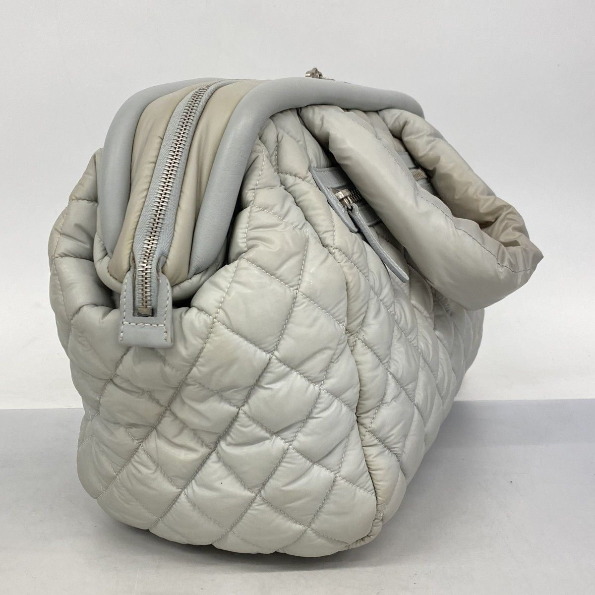 5pd6305-k】シャネル ハンドバッグ コココクーン ナイロン グレー