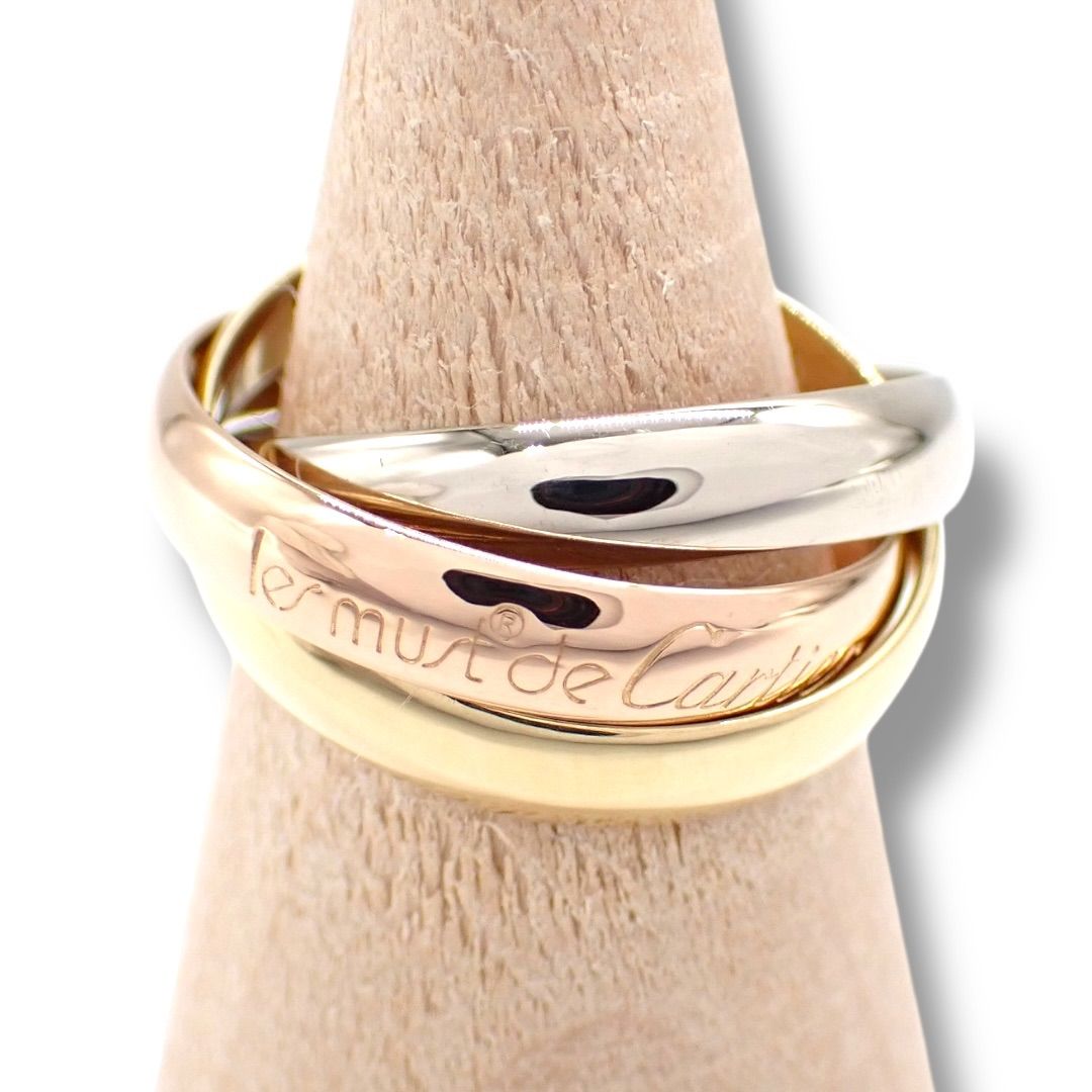 新品仕上げ Cartier カルティエ MM トリニティ リング 750 49 スリー