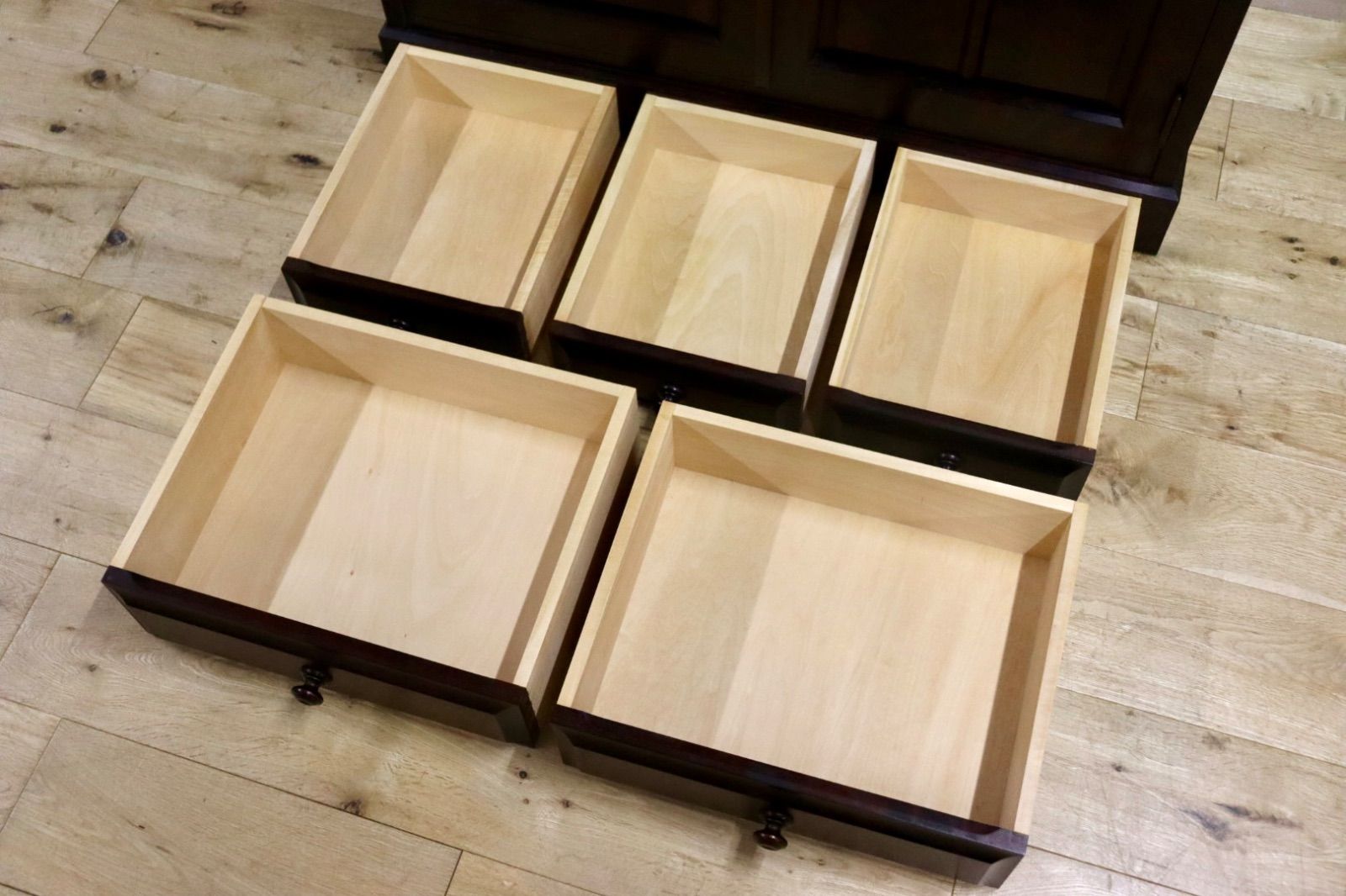 GMIK772A○北海道民芸家具 食器棚 水屋棚 カップボード 飾り棚