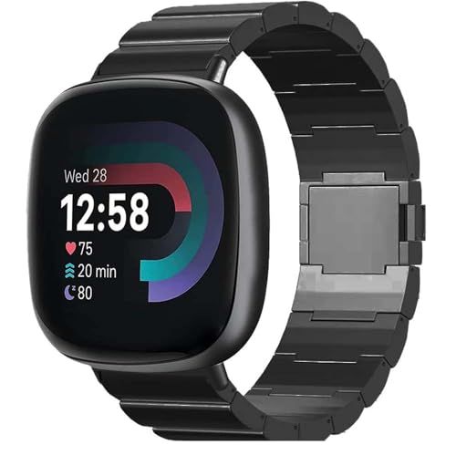 fitbit交換用バンド フィットビット チタニウム製 for Fitbit Versa4