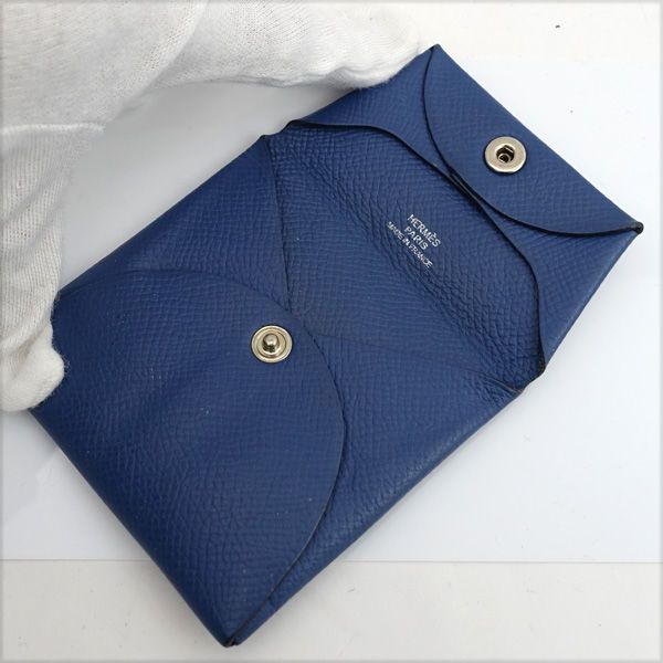 HERMES / エルメス ◇バスティア コインケース X刻印 2016年 ブルー
