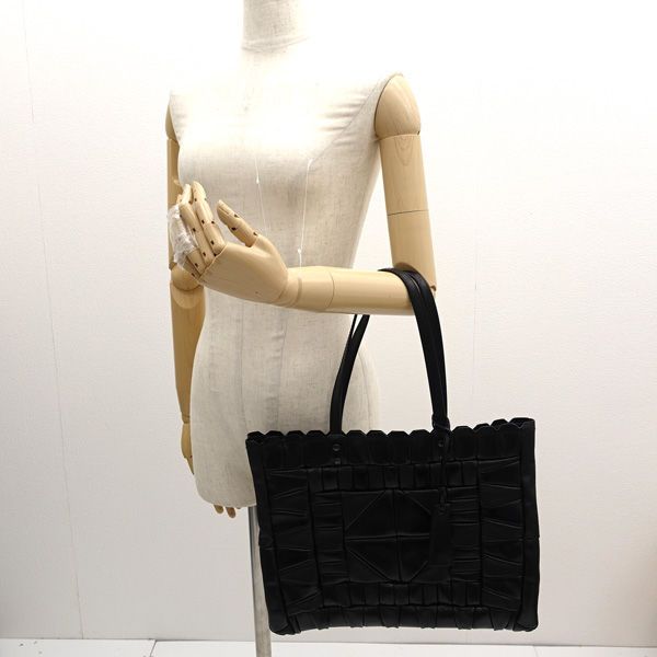 GUCCI / グッチ ◇レザー トートバッグ ブラック パッチワーク 107758