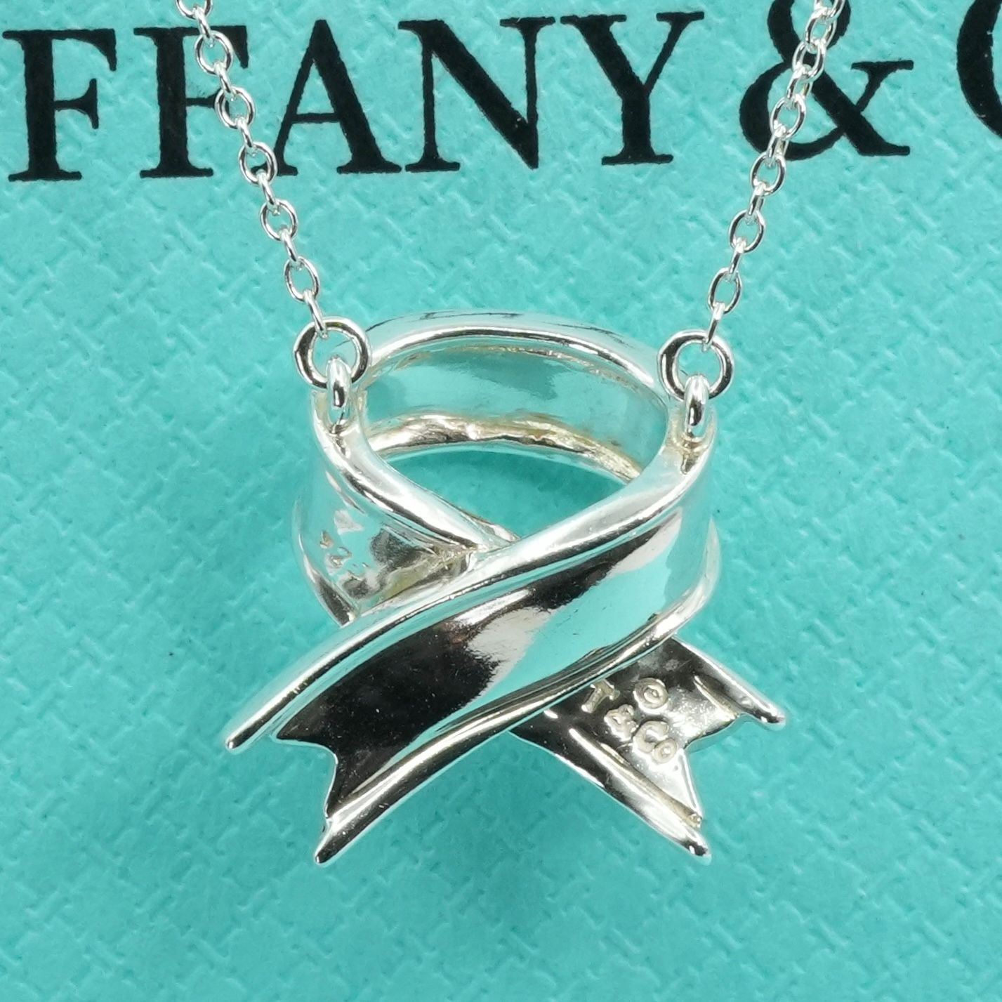 極美品✨️ ティファニー ボウ リボン ネックレス ペンダント 希少 極美品ティファニー リボン シルバーネックレス ボウ ペンダント/25