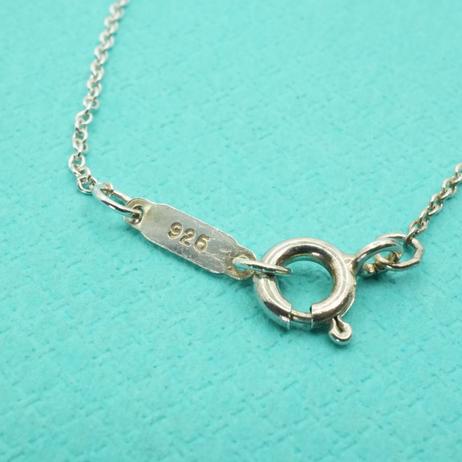 極美品ティファニー リボン シルバーネックレス ボウ ペンダント/25