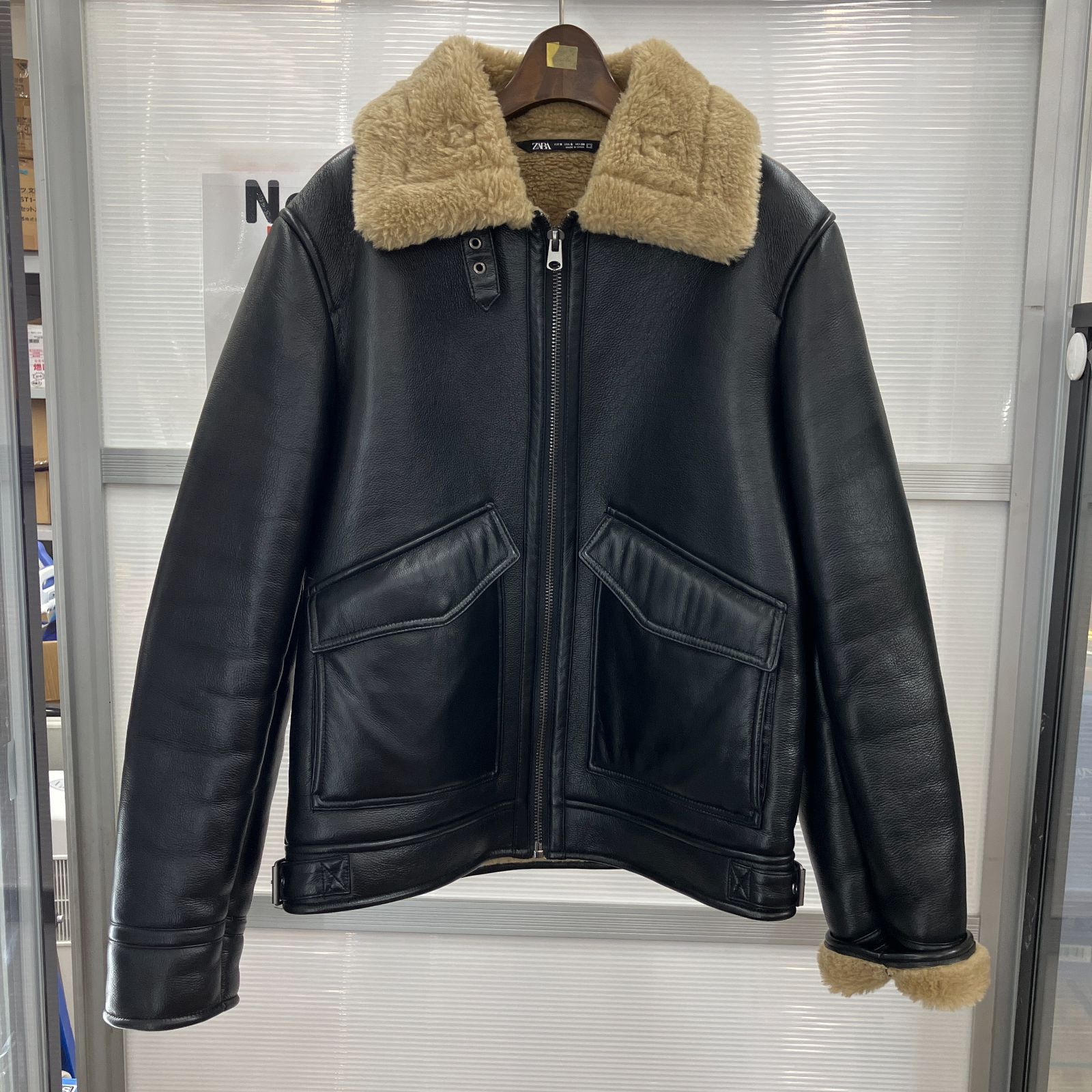 ZARA ザラ B-3 ムートンジャケット フライトジャケット Sサイズ（C12