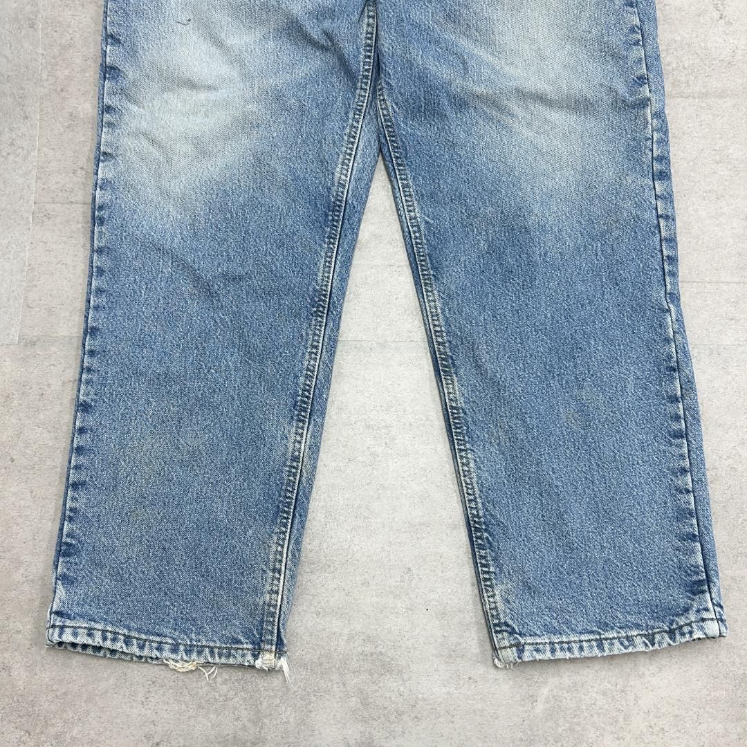 カーハート ブルーデニムパンツ 極太 裏地付き W38 古着 3368