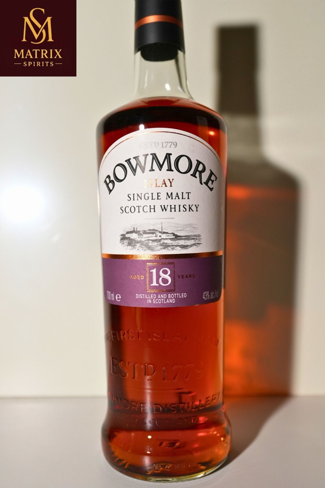 ボウモア18年 旧旧ボトル 蒸留所プリントラベル - メルカリ