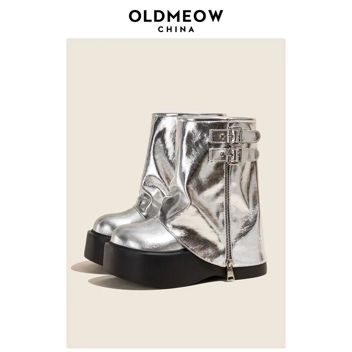 地雷系サブカルチャー パンクシューズ 厚底