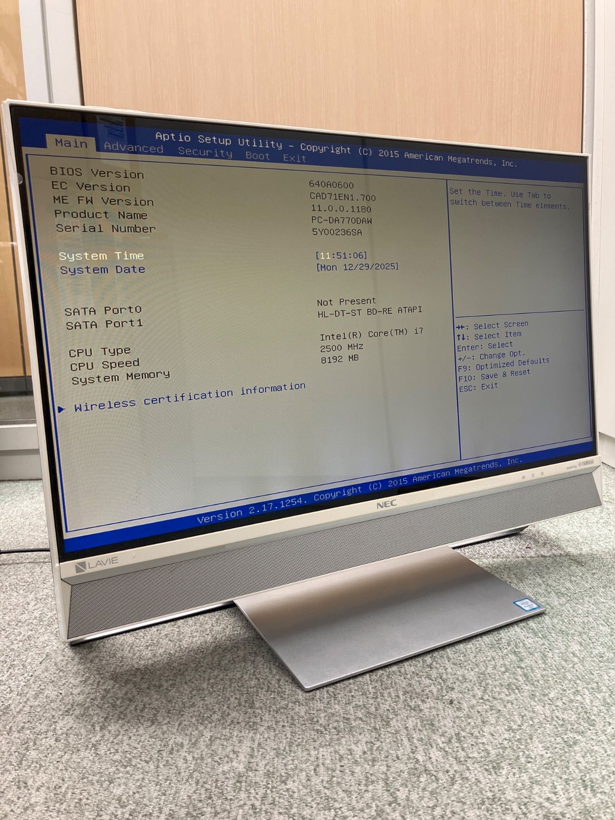 ジャンク】NEC PC-DA770DAW Core i7 8GB - メルカリ