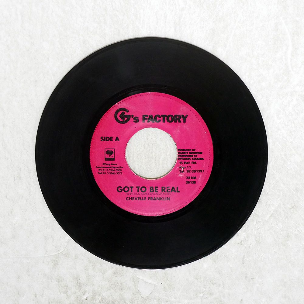 ジャマイカ盤 CHEVELLE FRANKLYN/GOT TO BE REAL/G'S FACTORY NONE 7