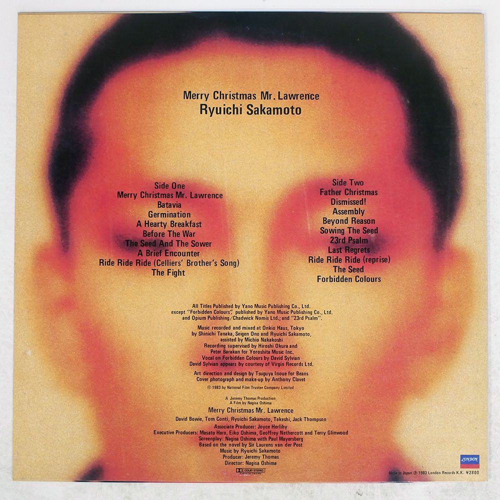 国内盤 RYUICHI SAKAMOTO/MERRY CHRISTMAS MR. LAWRENCE/LONDON