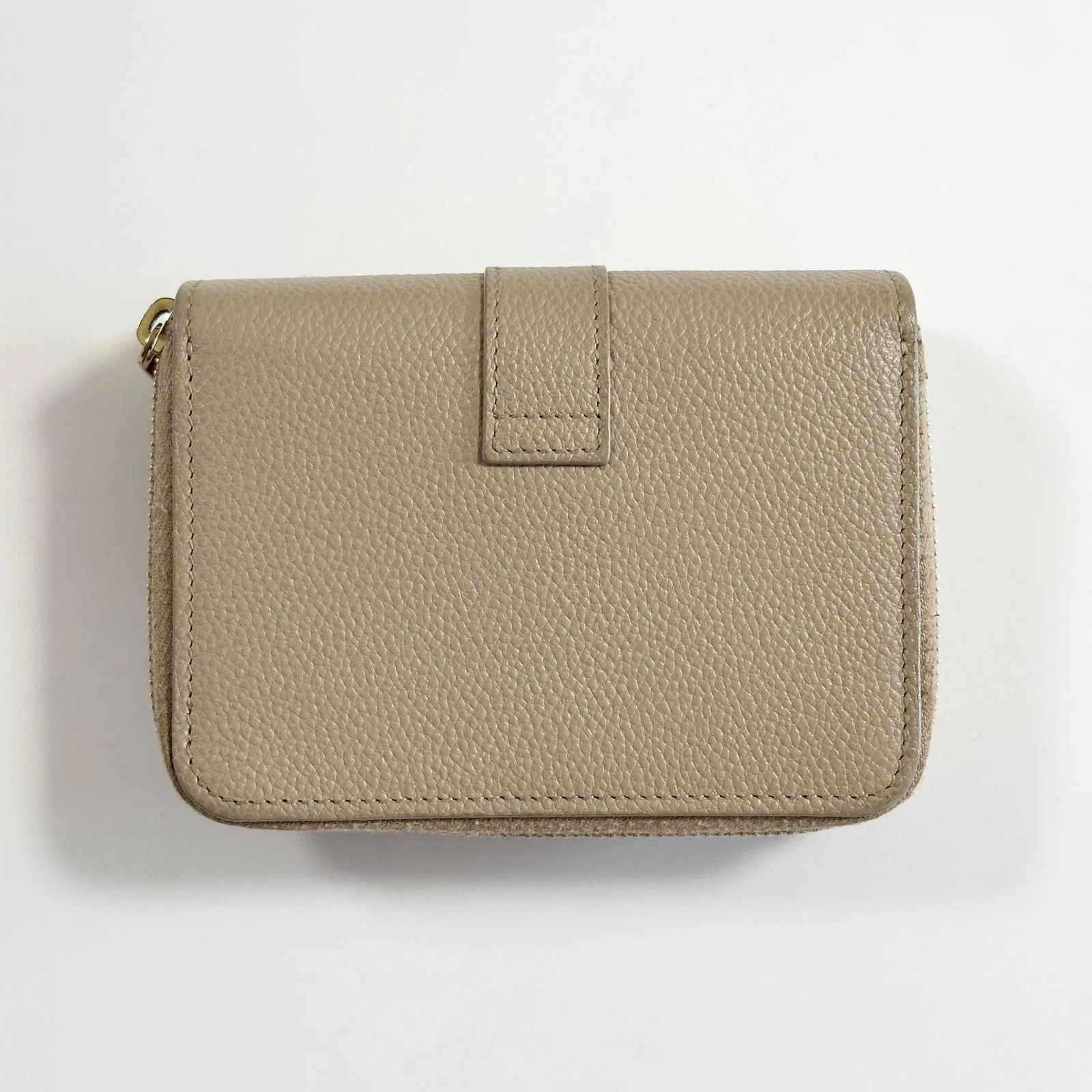 SAINT LAURENT サンローラン 2つ折り財布 YSL カサンドラ グレー