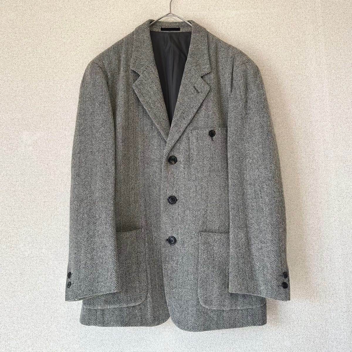 希少90s ISSEY MIYAKE イッセイミヤケ ヘリンボーン柄ツイードウール