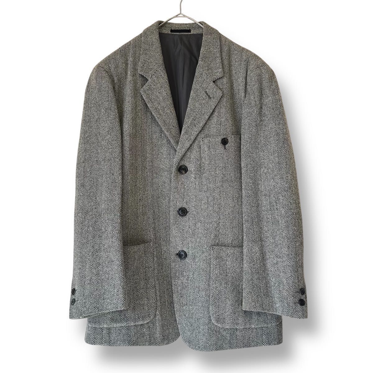 希少90s ISSEY MIYAKE イッセイミヤケ ヘリンボーン柄ツイードウール