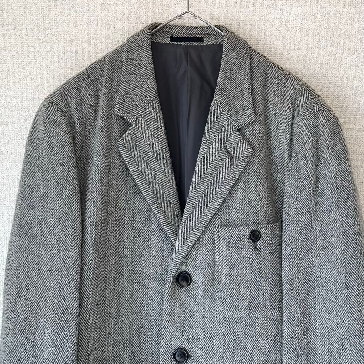 希少90s ISSEY MIYAKE イッセイミヤケ ヘリンボーン柄ツイードウール