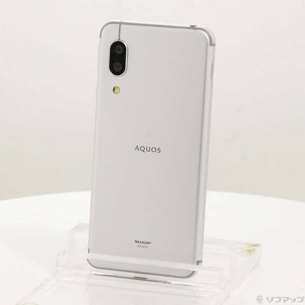 〔品〕 AQUOS sense3 64GB シルバーホワイト SH-M12 SIMフリー【349】