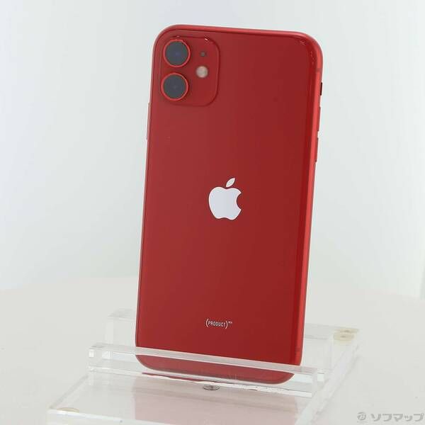 中古品〕 iPhone11 128GB プロダクトレッド MWM32J／A SIMフリー【344