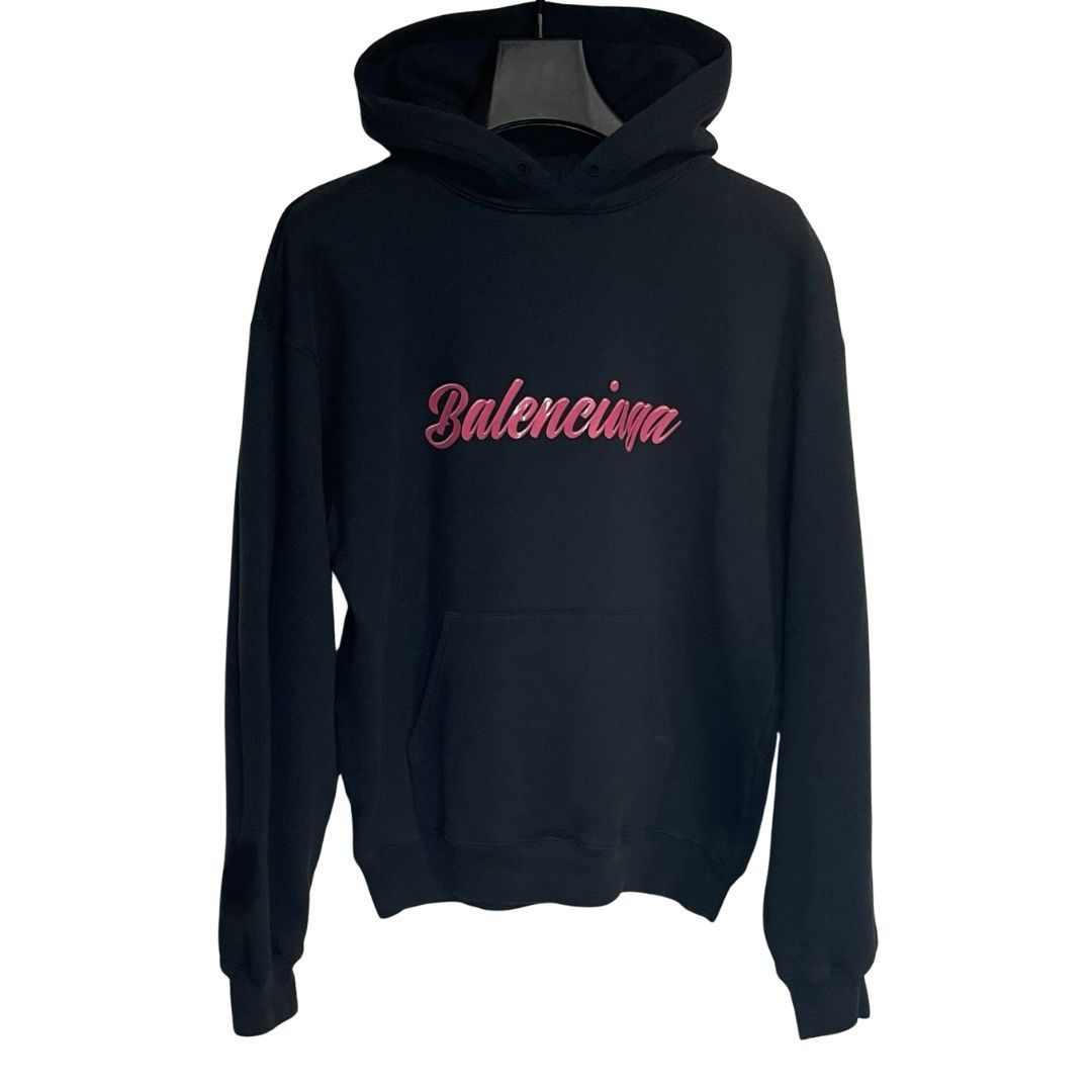 BALENCIAGA/XS /ブラック /ロゴプリントパーカー /型番ca00985 - メルカリ