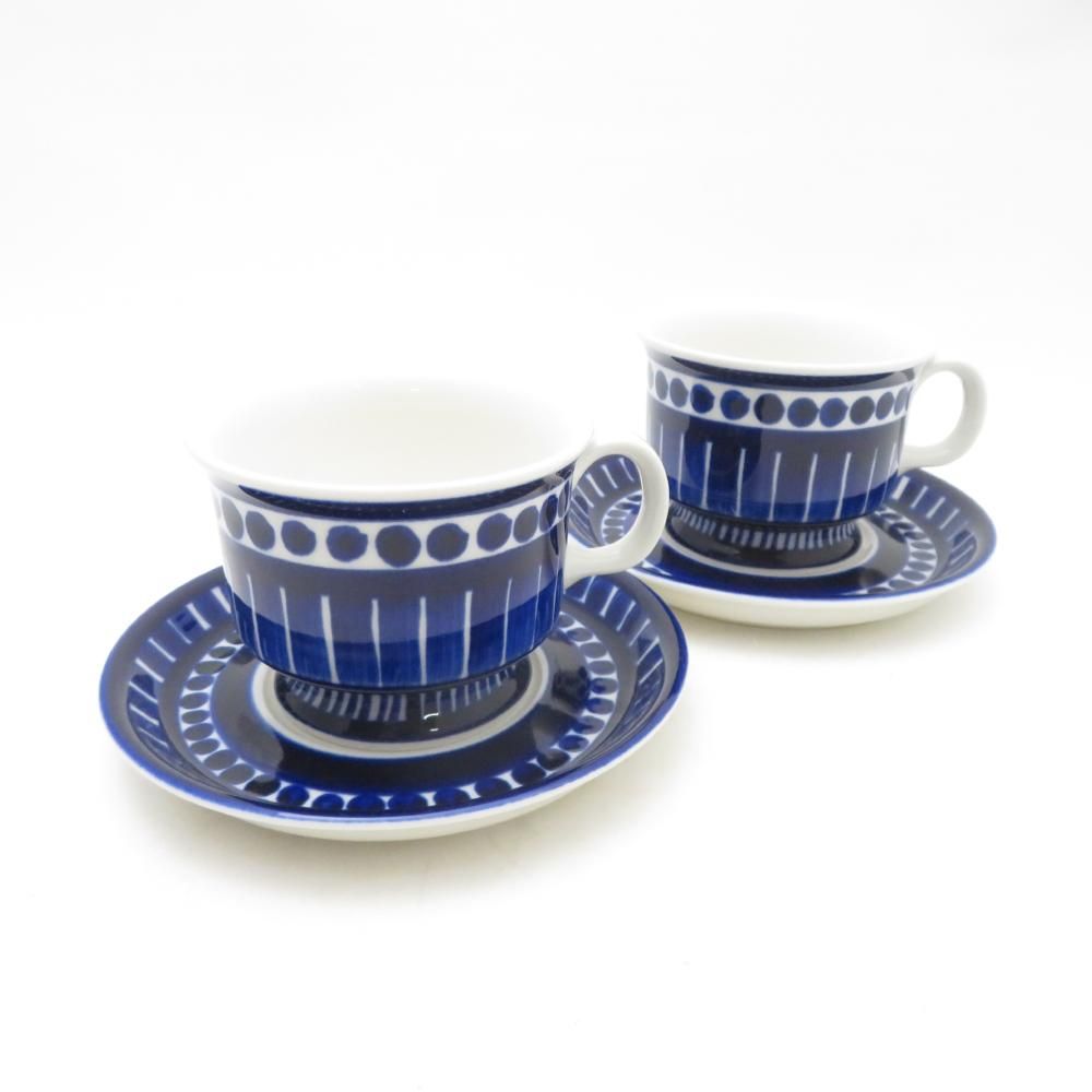 美品 ARABIA アラビア バレンシア コーヒーカップ＆ソーサー 2客 ペア