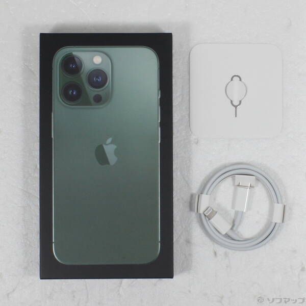 中古品〕 iPhone13 Pro 256GB アルパイングリーン MNDY3J／A SIMフリー