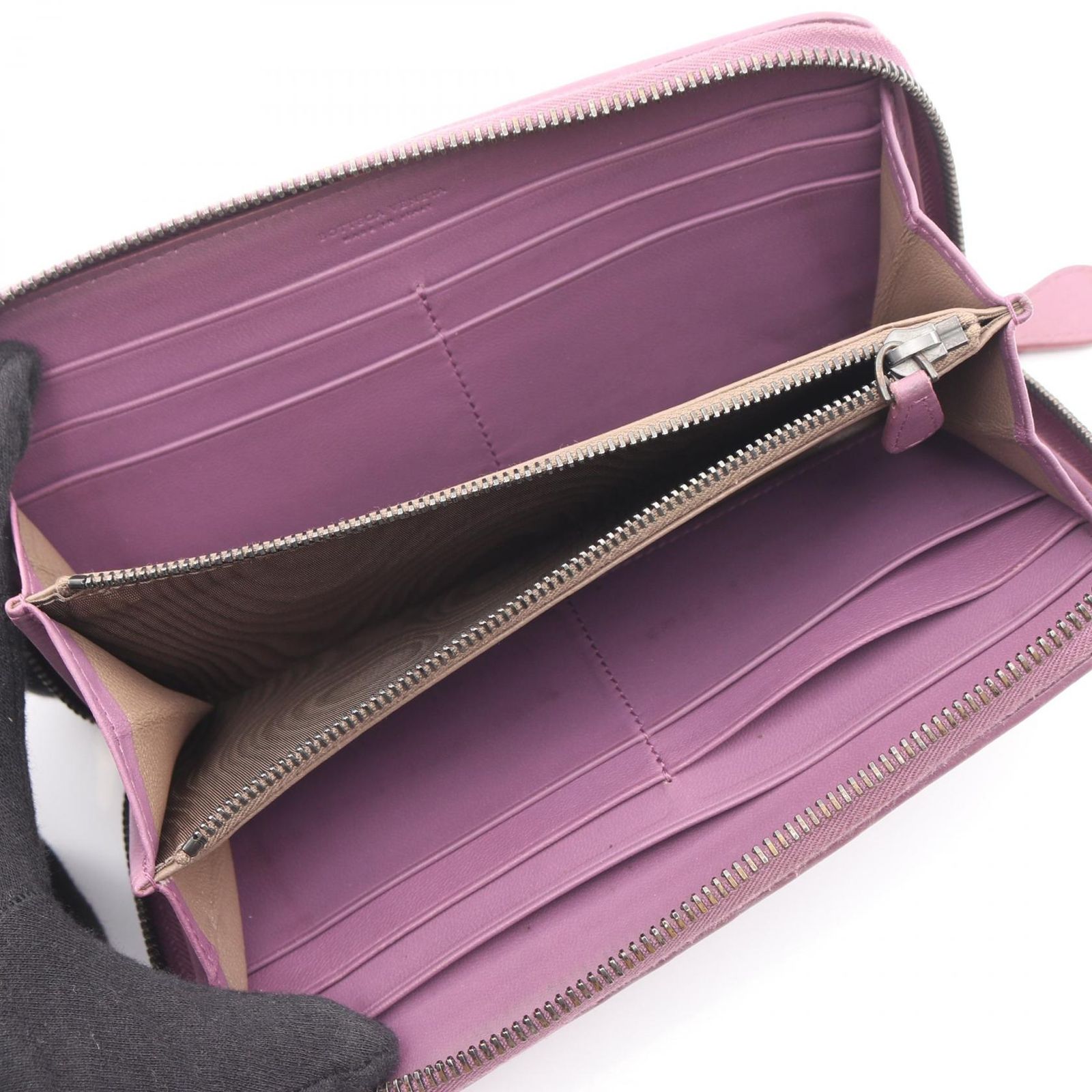 ボッテガヴェネタ BOTTEGA VENETA ラウンド長財布 イントレチャート