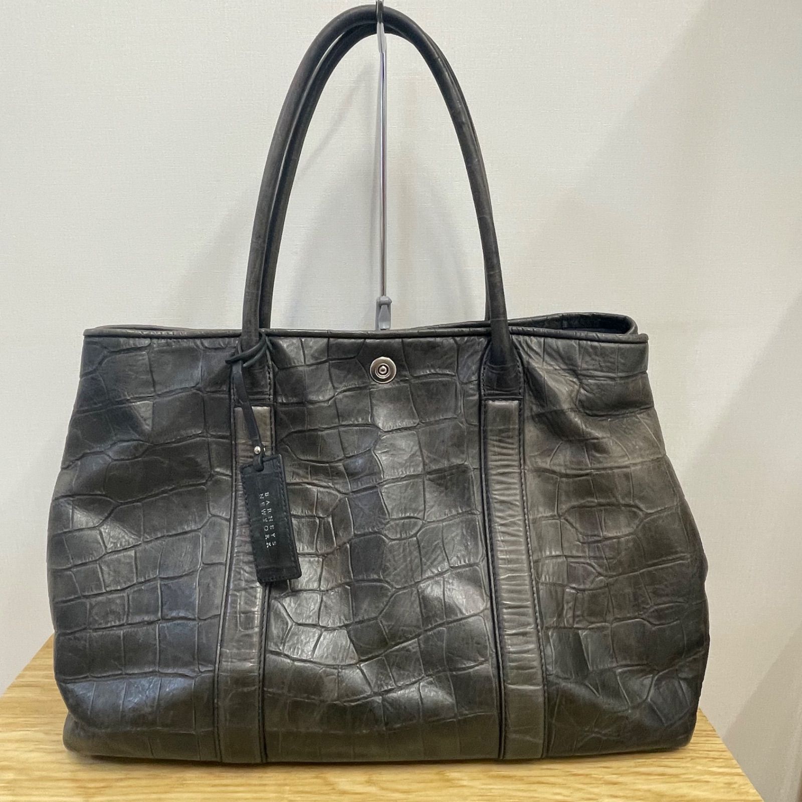 ☆美品☆ 希少！バーニーズニューヨーク　限定カラー　クロコ型押し　ボストンバッグ バーニーズ ニューヨーク限定アイテム発売のお知らせ