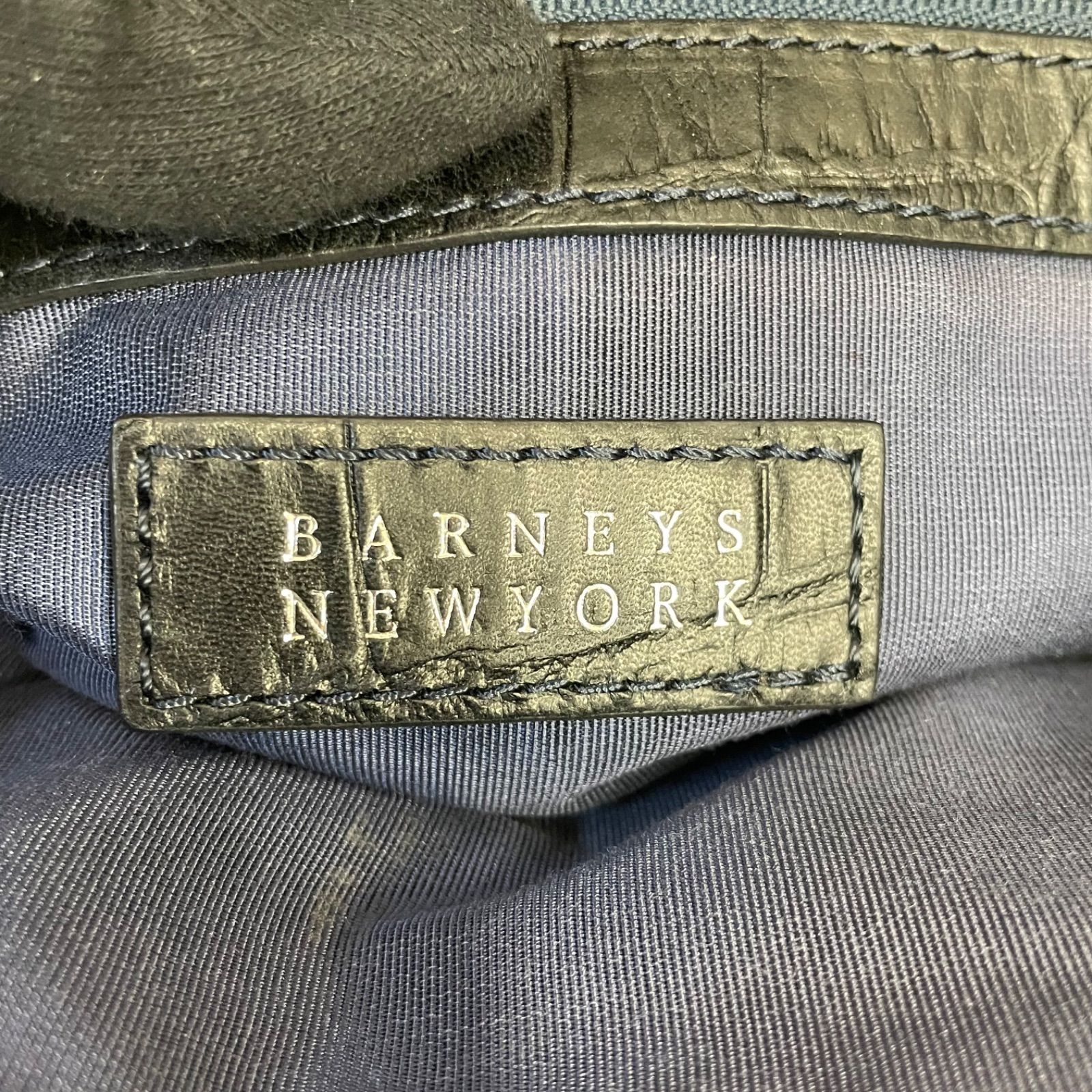 □バーニーズニューヨーク BARNEYS NEW YORK クロコ型押し トート