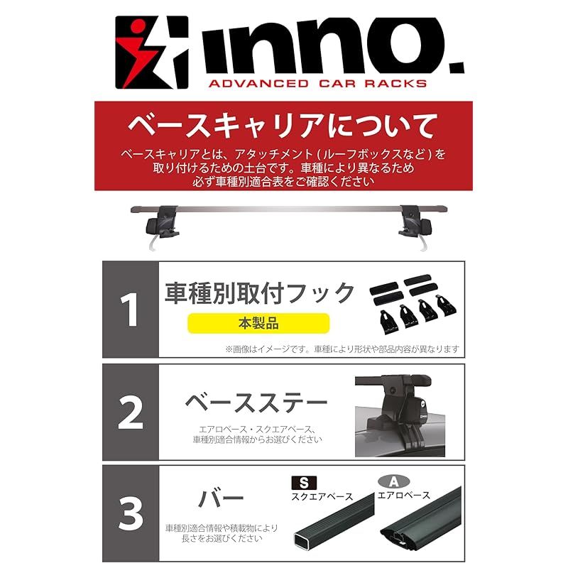 カーメイト(Carmate) inno(イノー) ベースキャリア 車種別フック 適合 