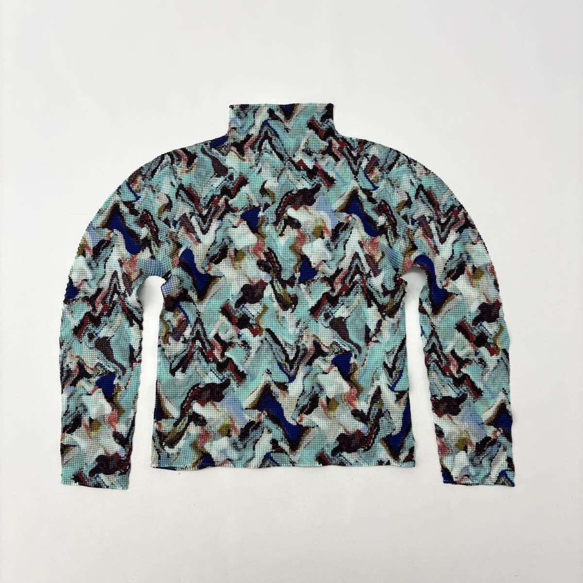 910112　me ISSEY MIYAKE　柄　ハイネック 910112 me ISSEY MIYAKE 柄 ハイネック