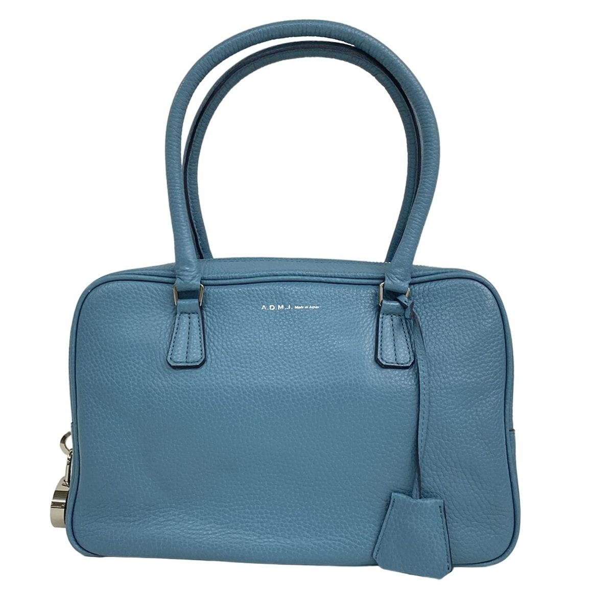 【中古】ADMJ アクセソワ Accessoires De Mademoiselle アールデコモチーフ付 2WAY ハンドバッグ ブルー AccessoiresDeMademoiselle(ADMJ)(アクセソワ・ドゥ・マドモワゼル