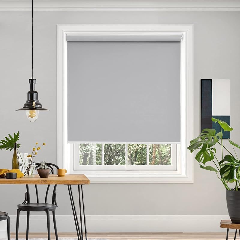 新品未使用プルコード式ロールスクリーン Deconovo プルコード式 ロールスクリーン 幅120丈135cm グレー ロール