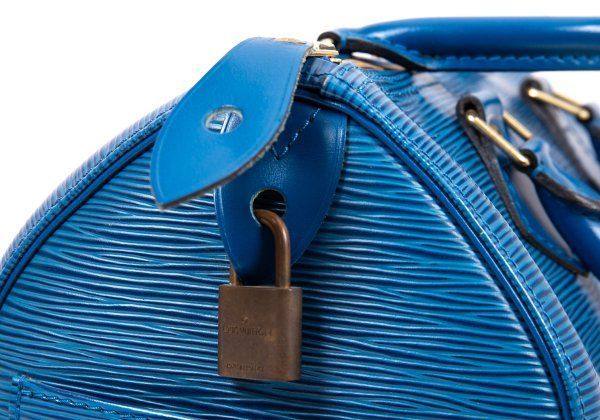 ルイヴィトンLouis Vuitton エピ スピーディ30 ミニボストンバッグ 青