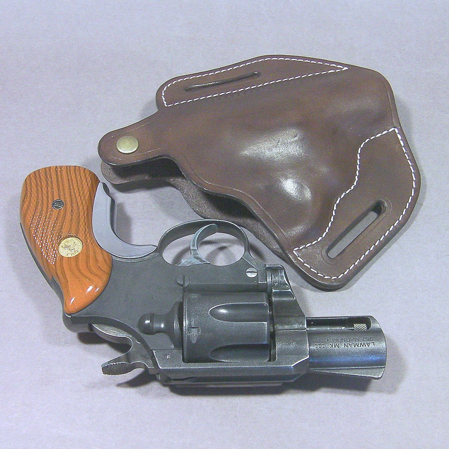 リボルバー トイガン LAWMAN MKⅢ colt ホルスター付き 旧MGC COLT LAWMAN mk Ⅲ .357Magnum 2インチ用 ホック付き パンケーキ