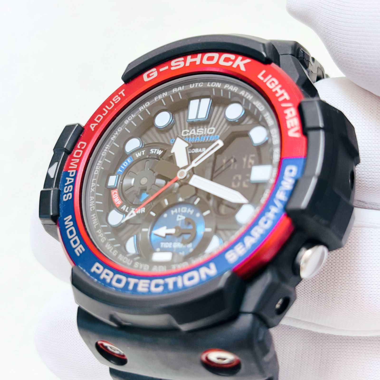 【レア】美品 G-SHOCK GN-1000 動作良好 腕時計 y2k クーポンあり】準美品 G-SHOCK GN-1000 ガルフマスター ペプシカラー
