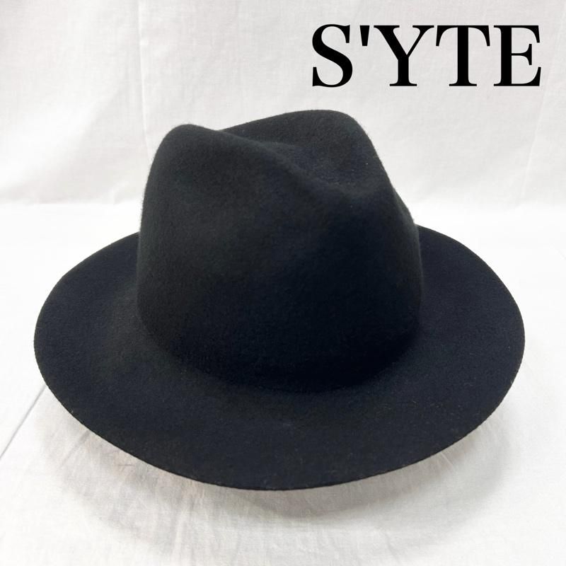 サイト yohji yamamoto ウール つば広 中折れハット black メンズ