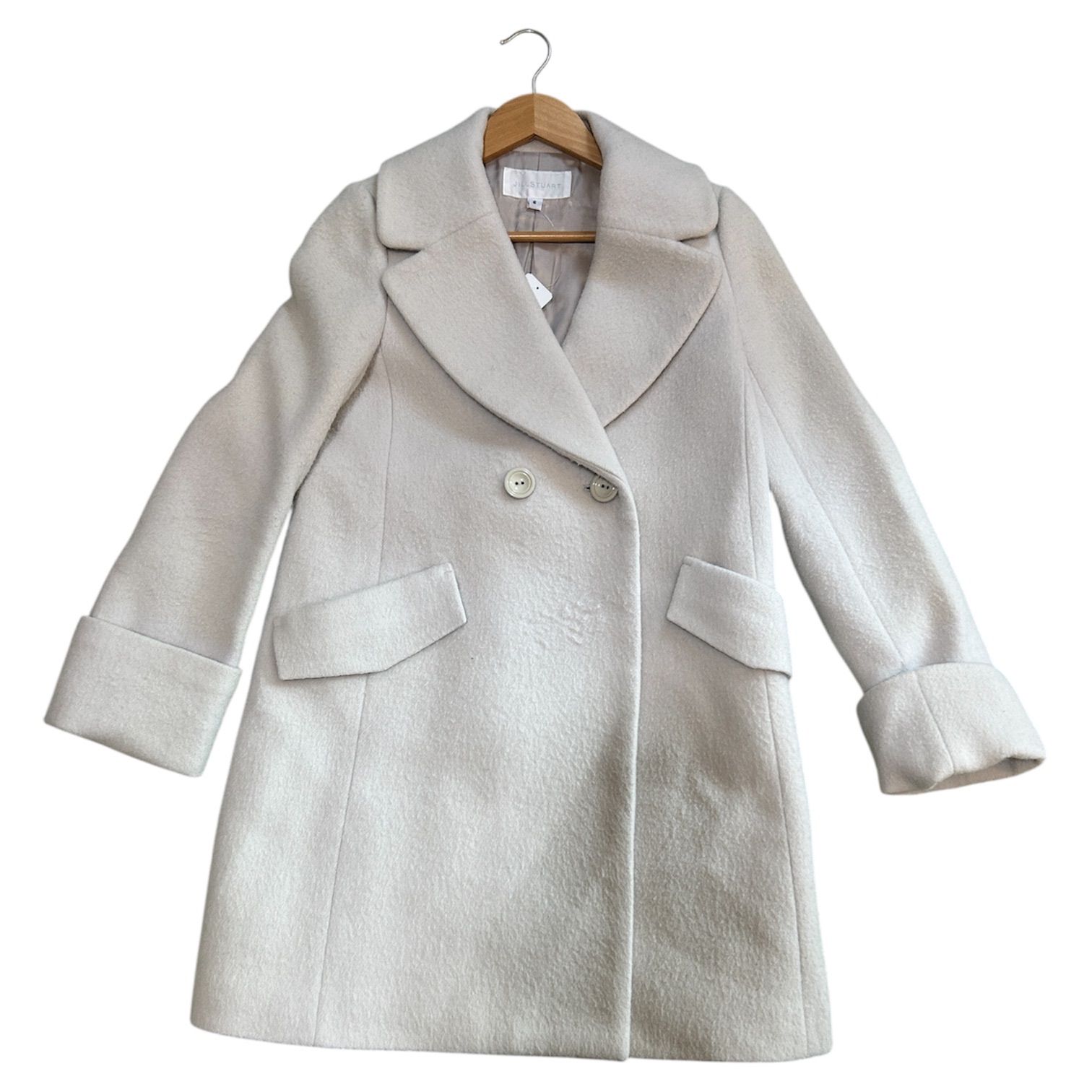 ZK12 ジルスチュアート JILLSTUART オフホワイト ウール82% アルパカ8