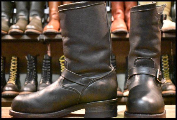 8 EE 白タグ Chippewa チペワ エンジニア 27863 黒 ブラック スチールトゥ 11インチハイト ブーツ 2268 FL 204