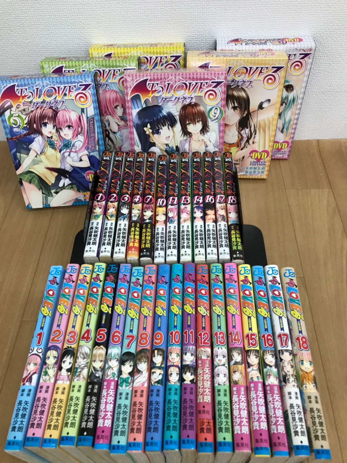 漫画 ToLOVEる 全巻＆DVDセット その他 矢吹健太朗 ☆【DVD6本付き】ToLOVEる とらぶる 全18巻+ダークネス 全18巻 計36冊