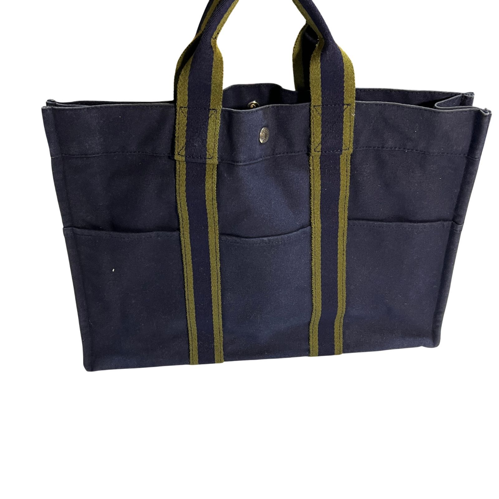 C418 HERMES エルメス フールトゥ MM トートバッグ ネイビー カーキ