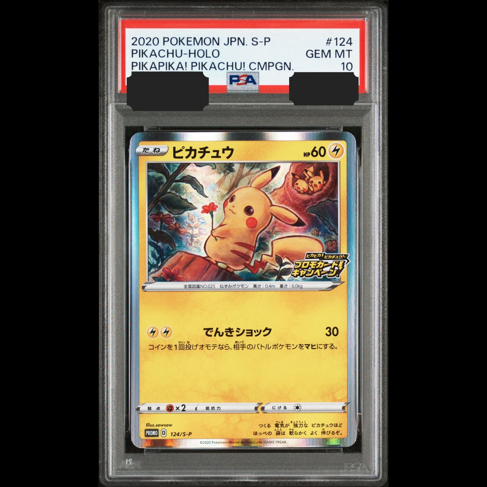 送料無料】ポケモンカード ピカチュウ PSA10 PSA鑑定 PROMO 124/S-P